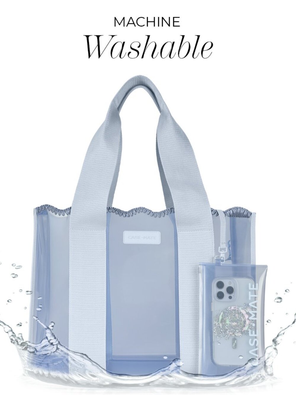 Case-Mate Jelly Tote Carolina Blue Clear Beach Pool Cruise Travel Carryall NWT - Picture 2 of 9